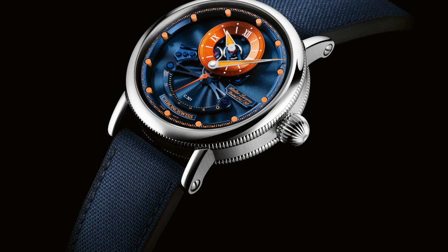 Strong, dramatic colours – and unforgettable names – have become part of the identity of Chronoswiss limited edition regulators.
