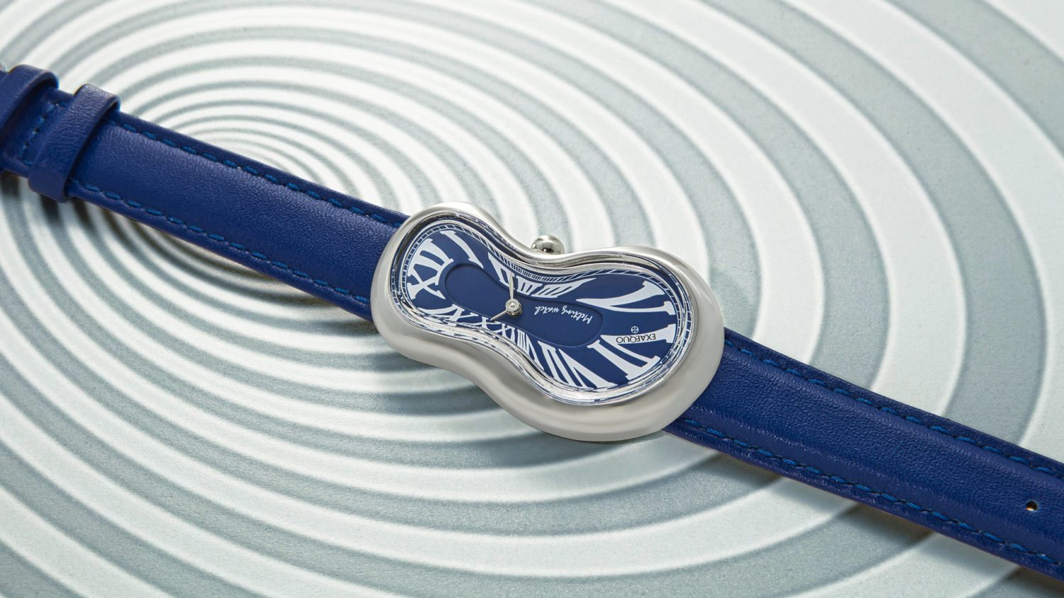 Exaequo Melting Watch Argent Bleu