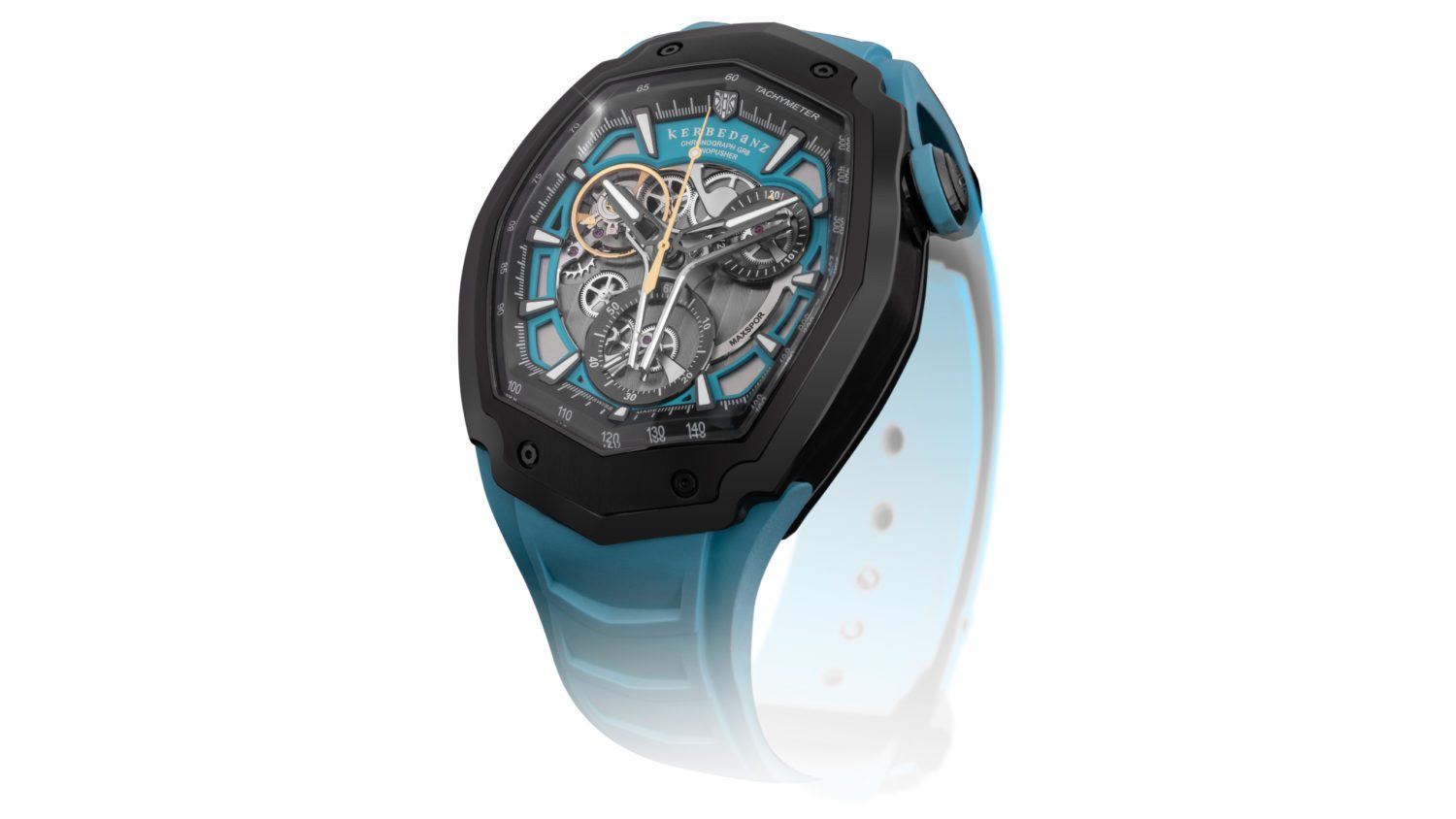 MAXSPOR GR8, Monopusher chronograph, titanium DLC black, limited edition to 15 timepieces.